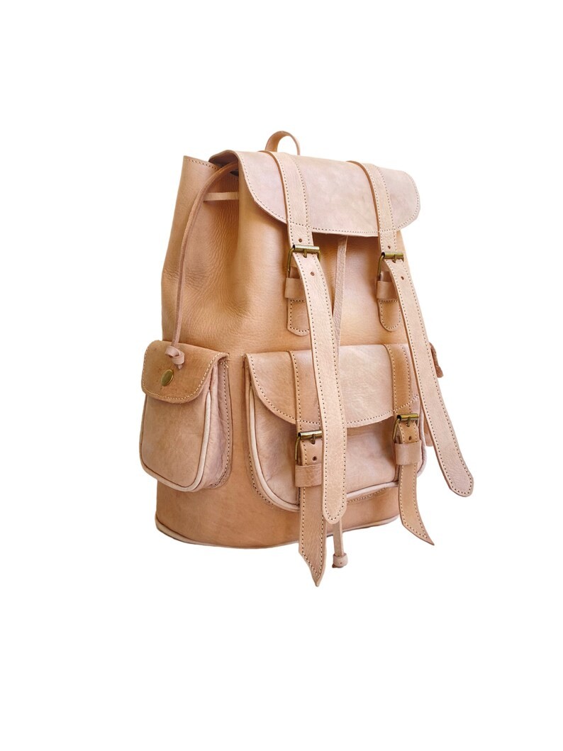 Genuine leather backpack