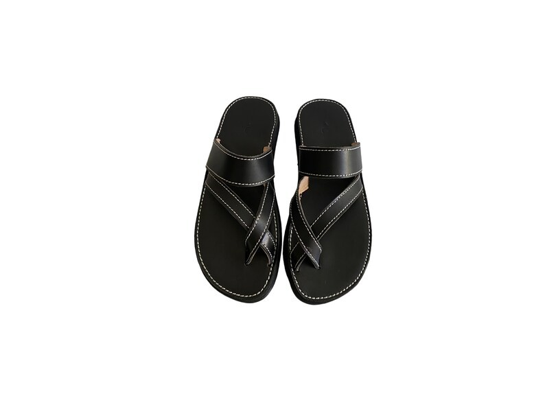 Men's flip-flops in comfortable natural leather