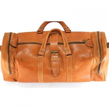 Handmade brown travel bag