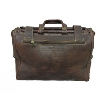 Travel bag in genuine leather handcrafted