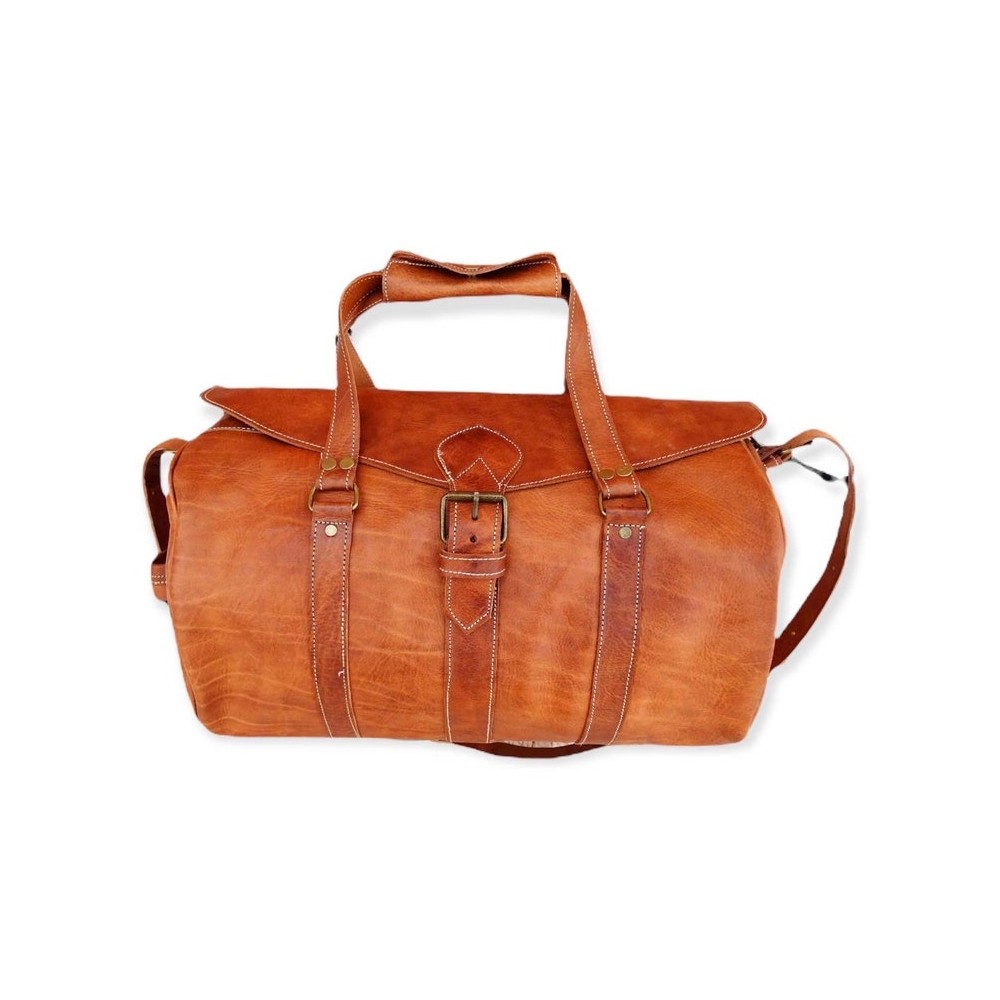 Handmade genuine leather travel bag